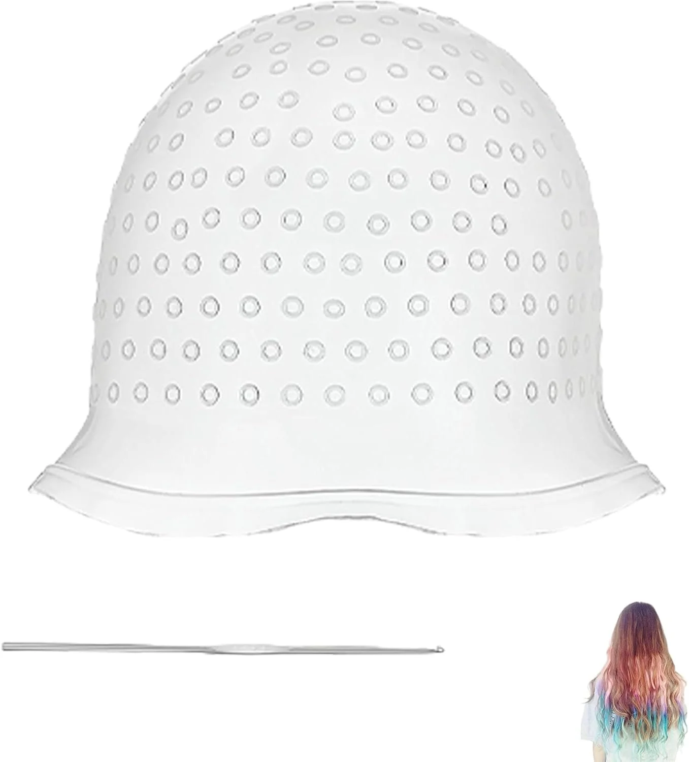 بسته 2 عددی کلاه مش، کلاه مش سیلیکونی، رنگ مش، کلاه مش سوراخ دار برای زنان و دختران بسته 2 عددی کلاه مش، کلاه مش سیلیکونی، رنگ مش، کلاه مش سوراخ دار برای زنان و دختران