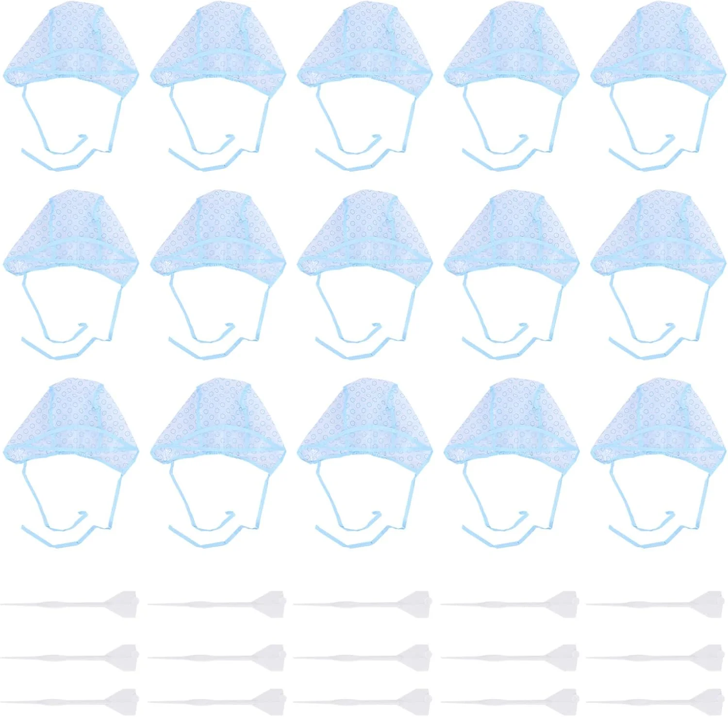 لوروز، کیت کلاه مش مو 30 عددی، کلاه رنگ مو برای هایلایت با قلاب پلاستیکی مناسب برای استفاده در خانه و سالن (آبی)