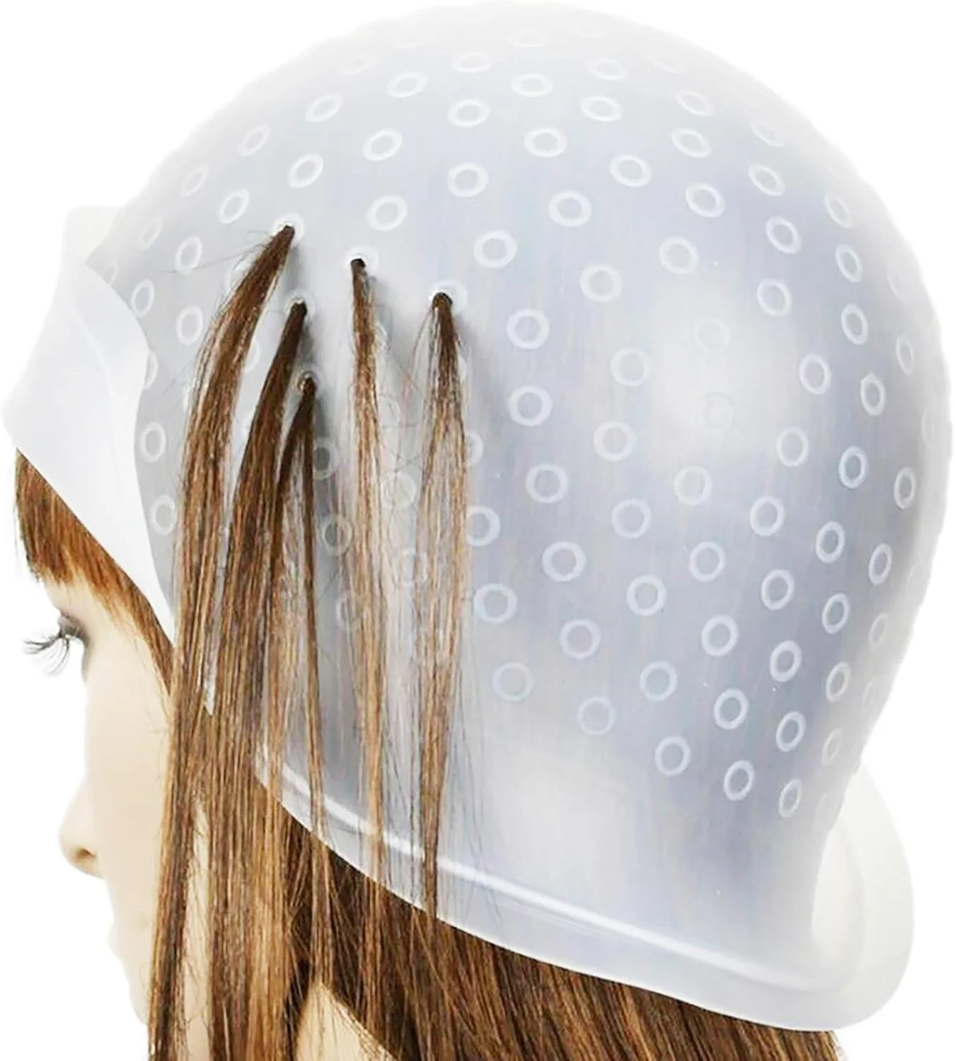 کلاه مش، ابزارهای حالت دهنده موی سیلیکونی حرفه ای سالن، به همراه کلاه و قلاب های مش یخی مو