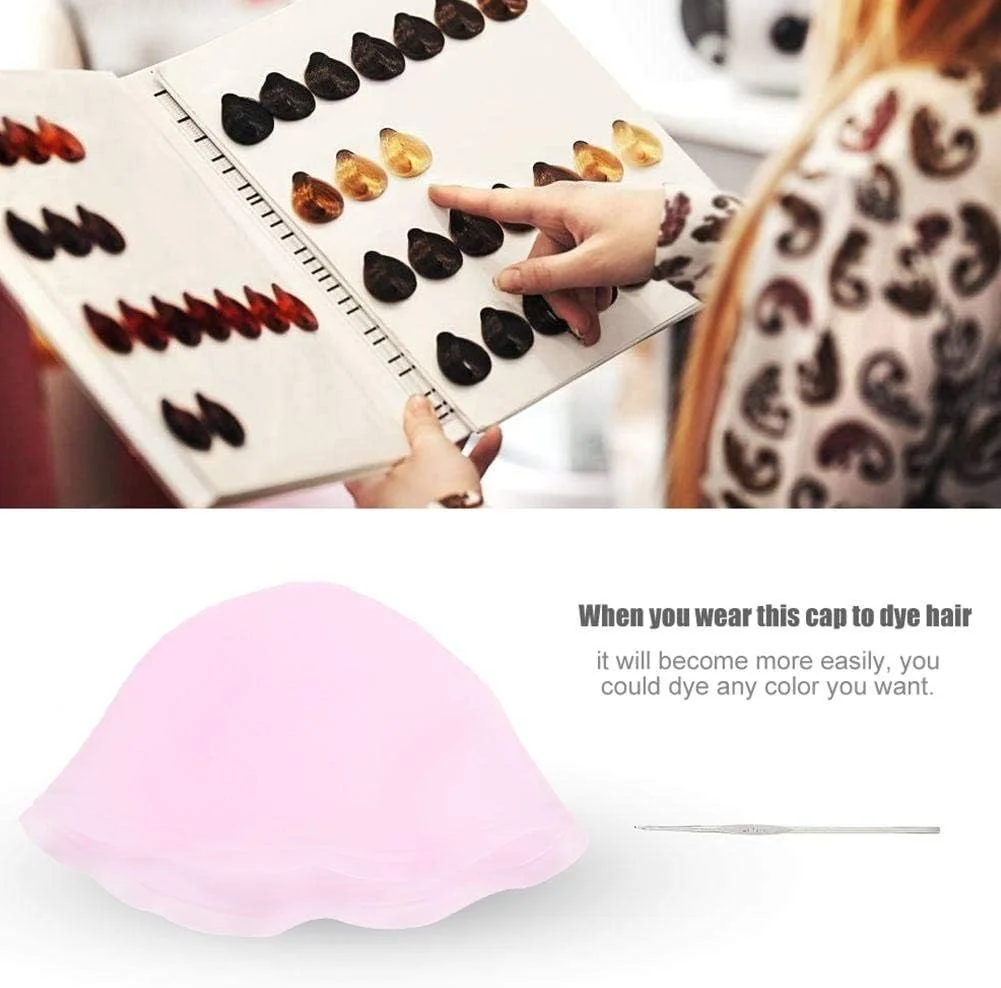 کلاه رنگ مو سیلیکونی، ابزار رنگ و هایلایت مو به همراه قلاب - آبی کلاه رنگ مو سیلیکونی، ابزار رنگ و هایلایت مو به همراه قلاب - آبی