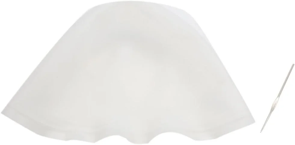 کلاه رنگ مو سیلیکونی سفید унисекс، ابزار استایل و هایلایت مو به همراه قلاب