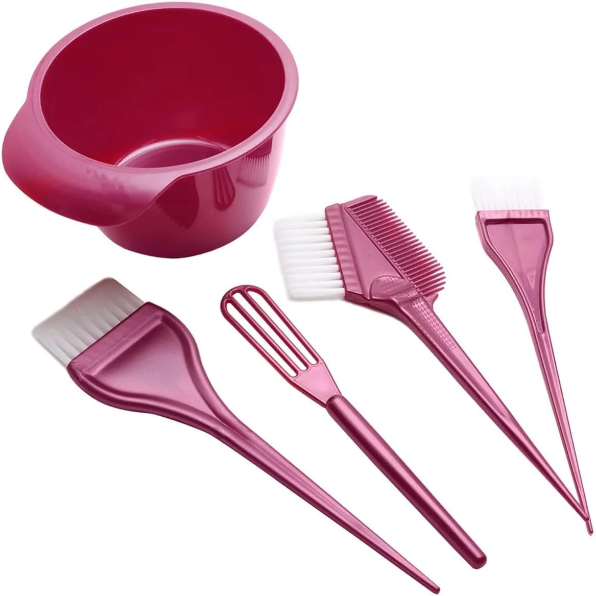 ست ۵ تکه ابزار آرایشگری بوکلا، کاسه رنگ مو سالن، ست کیت رنگ مو، کاسه مخلوط رنگ مو، ابزار رنگ مو نایلونی ست ۵ تکه ابزار آرایشگری بوکلا، کاسه رنگ مو سالن، ست کیت رنگ مو، کاسه مخلوط رنگ مو، ابزار رنگ مو نایلونی