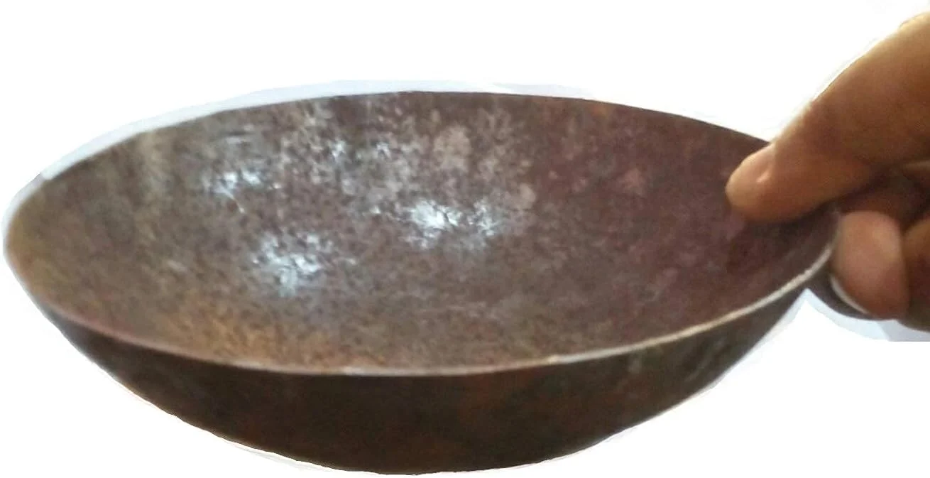 کاسه رنگ مو، حنا و مهندی از جنس آهن خالص و پرداخت نشده (سایز متوسط)، ۱ لیتر