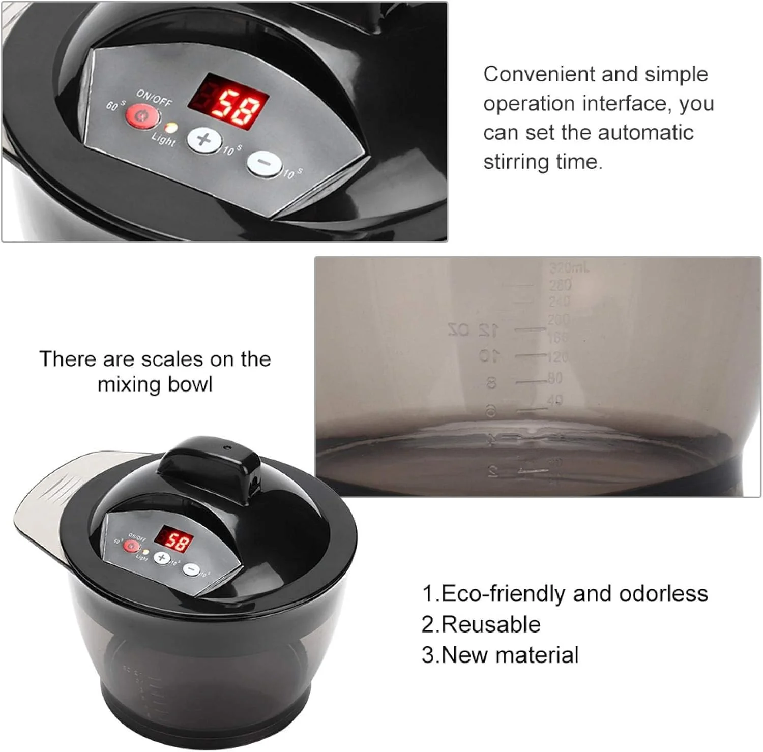 مخلوط کن کرم رنگ مو، کاسه مخلوط رنگ مو، کیت مخلوط کن رنگ مو برقی با دوشاخه آمریکایی، مخلوط کن برقی رنگ مو، مناسب برای سالن آرایشگاه و منزل مخلوط کن کرم رنگ مو، کاسه مخلوط رنگ مو، کیت مخلوط کن رنگ مو برقی با دوشاخه آمریکایی، مخلوط کن برقی رنگ مو، مناسب برای سالن آرایشگاه و منزل