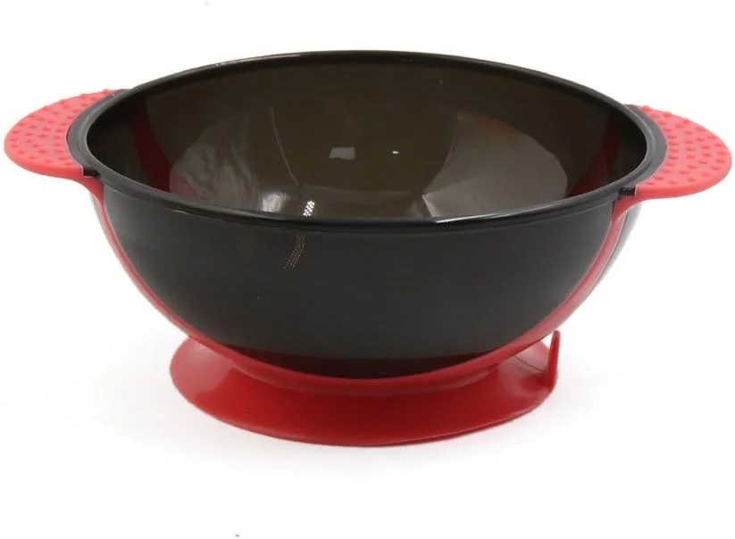 کاسه مخلوط رنگ مو پلاستیکی لاستیکی صورتی Ruilogod ابزار حرفه ای برای رنگ کردن و حالت دادن مو