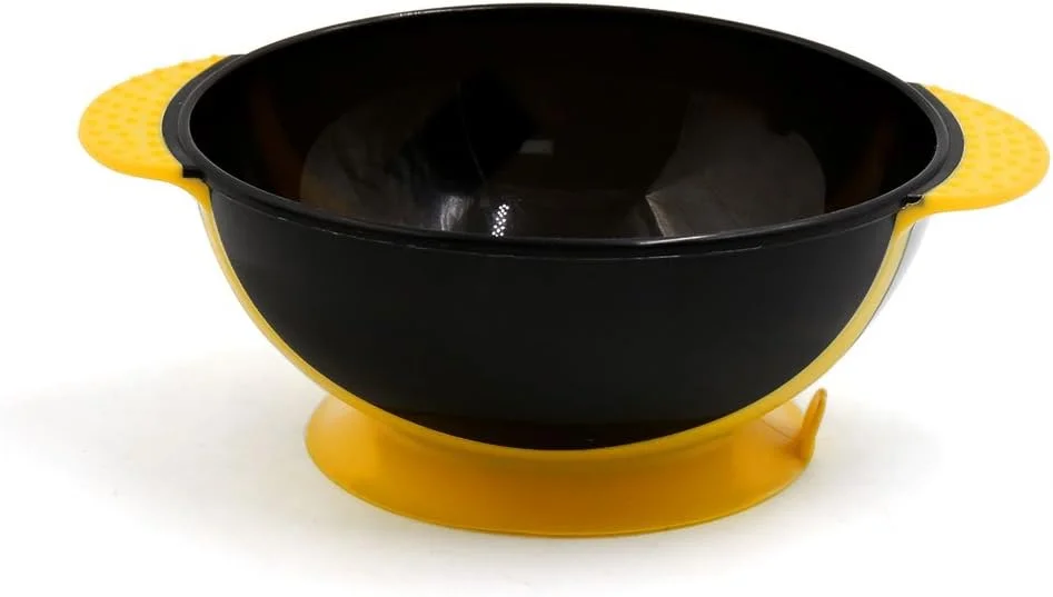 کاسه های مخلوط رنگ مو پلاستیکی لاستیکی زرد ابزار حرفه ای رنگ آمیزی