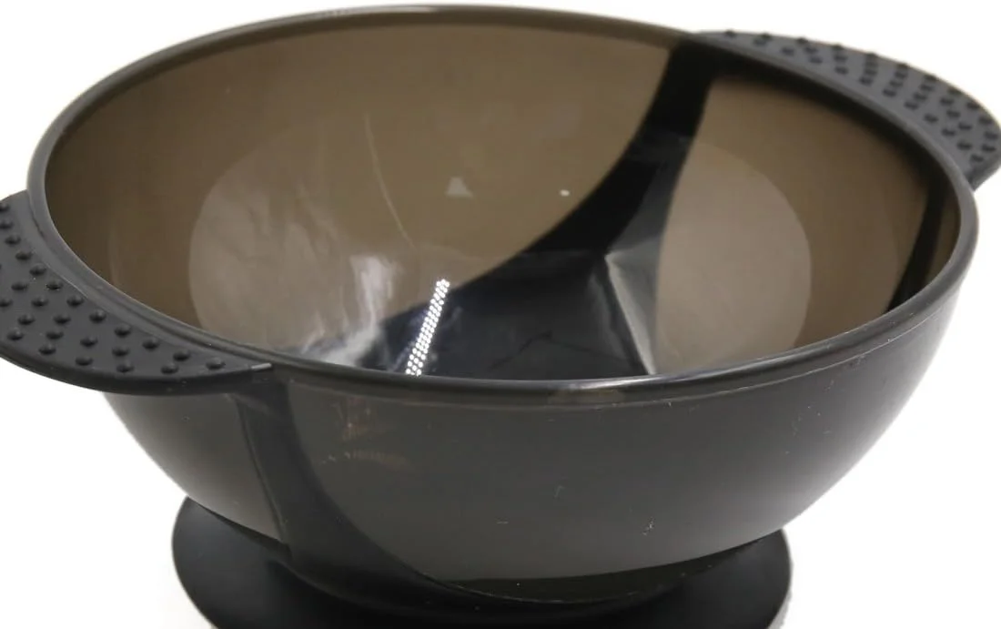 کاسه‌های مخلوط رنگ مو پلاستیکی لاستیکی مشکی Ruilogod ابزار حرفه‌ای رنگ‌آمیزی