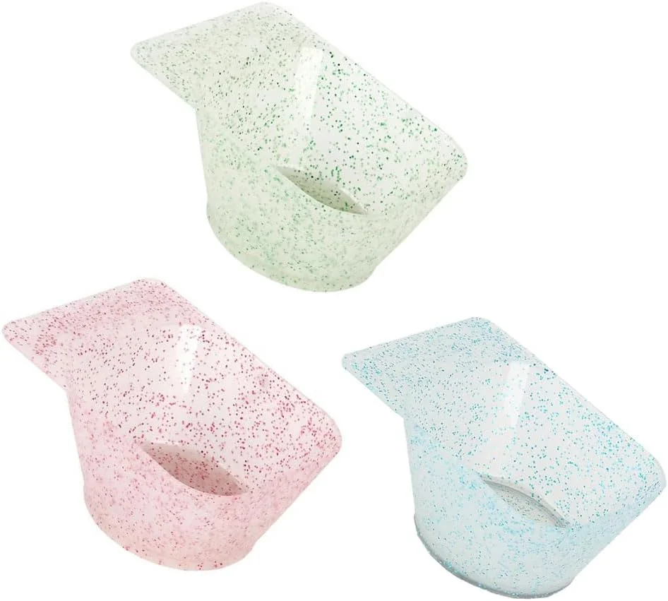 ظرف رنگ مو لاسنرزام، 3 عدد، ظرف رنگ مو اکلیلی، ظرف مخلوط کردن رنگ مو پلاستیکی، ظرف مربعی شکل برای استفاده در منزل و سالن، چند رنگ