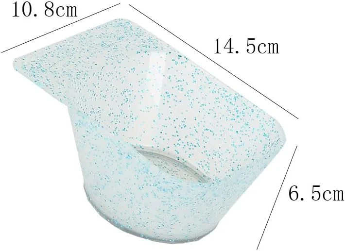 کاسه رنگ مو لاسنرس‌ام، 2 عدد، کاسه رنگ مو اکلیلی، کاسه مخلوط رنگ مو، کاسه اپلیکاتور مربعی پلاستیکی برای رنگ کردن مو در خانه و سالن، آبی