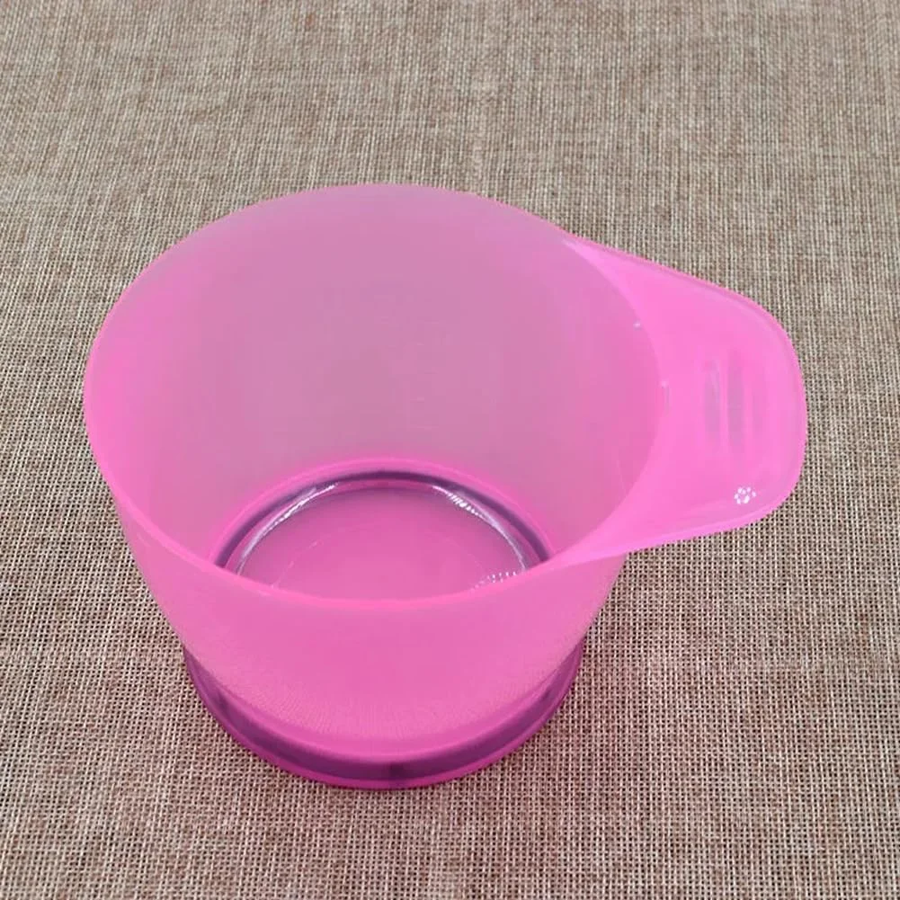 lasenersm 4 عدد کاسه رنگ مو، کاسه رنگ مو، کاسه مخلوط رنگ پلاستیکی، کاسه اپلیکاتور رنگ، ابزار رنگ آمیزی مو برای سالن منزل، صورتی شفاف