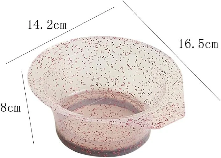 lasenersm دو عدد کاسه رنگ مو کاسه براق رنگ مو کاسه مخلوط کردن رنگ مو پلاستیکی کاسه گرد برای رنگ کردن مو ابزار رنگ آمیزی مو برای سالن منزل، قرمز