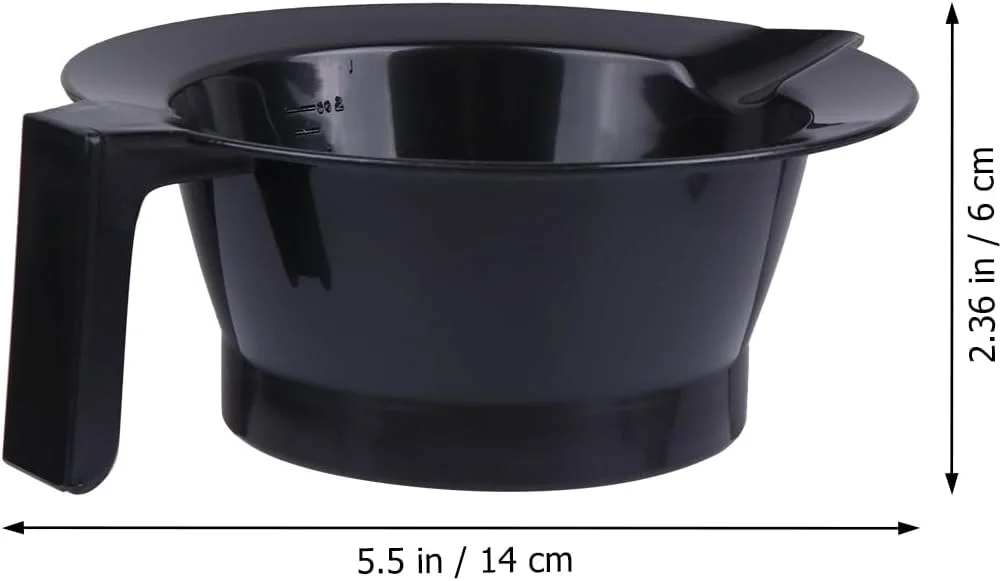 Beaupretty 4 عدد کاسه رنگ مو، کاسه های مخلوط رنگ مو برای رنگ کردن مو (مشکی)