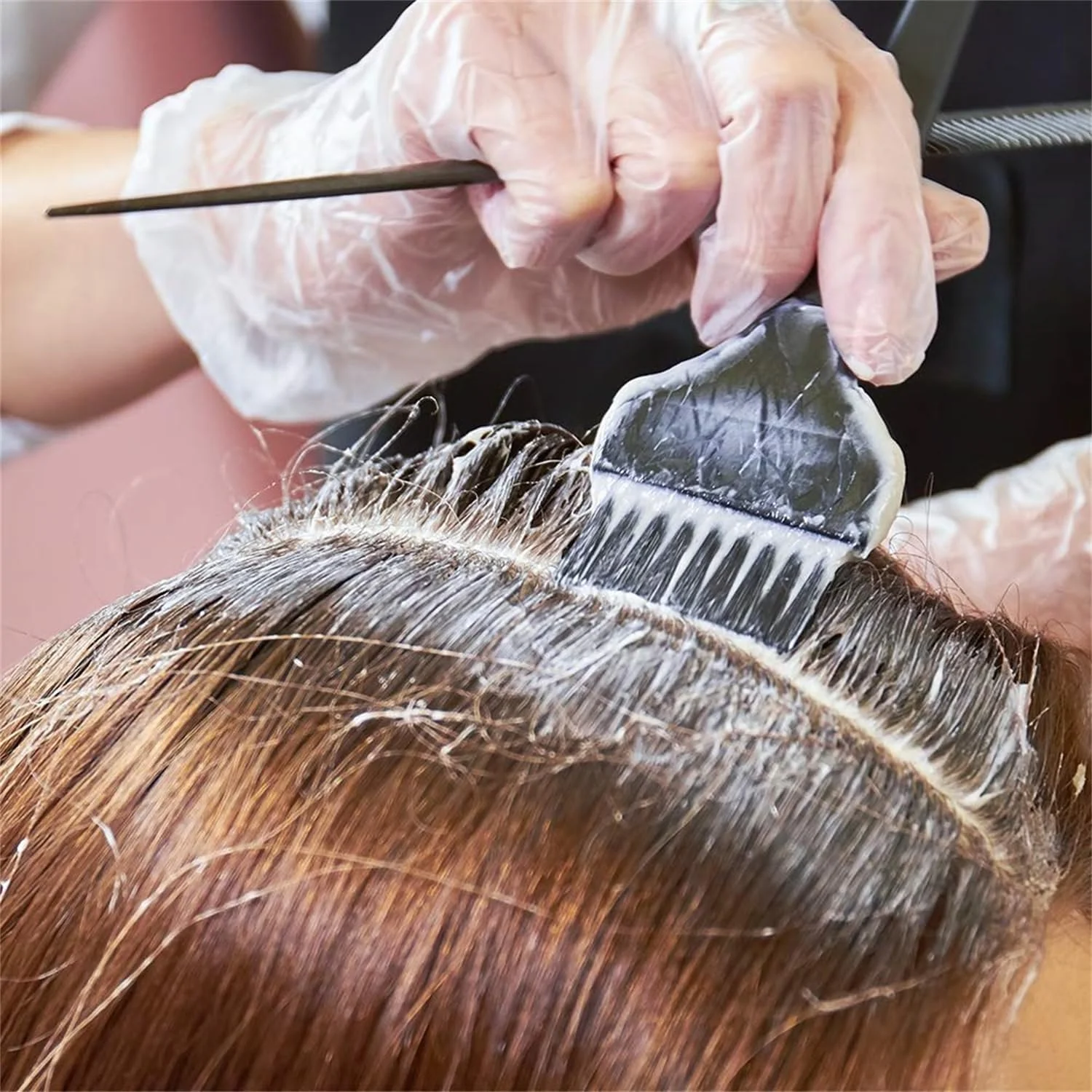 ست کاسه و برس رنگ مو، ست 4 تکه کاسه و برس ابزار کاسه های مخلوط کیت شانه رنگ برای رنگ کردن مو، ابزار آرایشگری DIY رنگ مو برای سالن و خانه