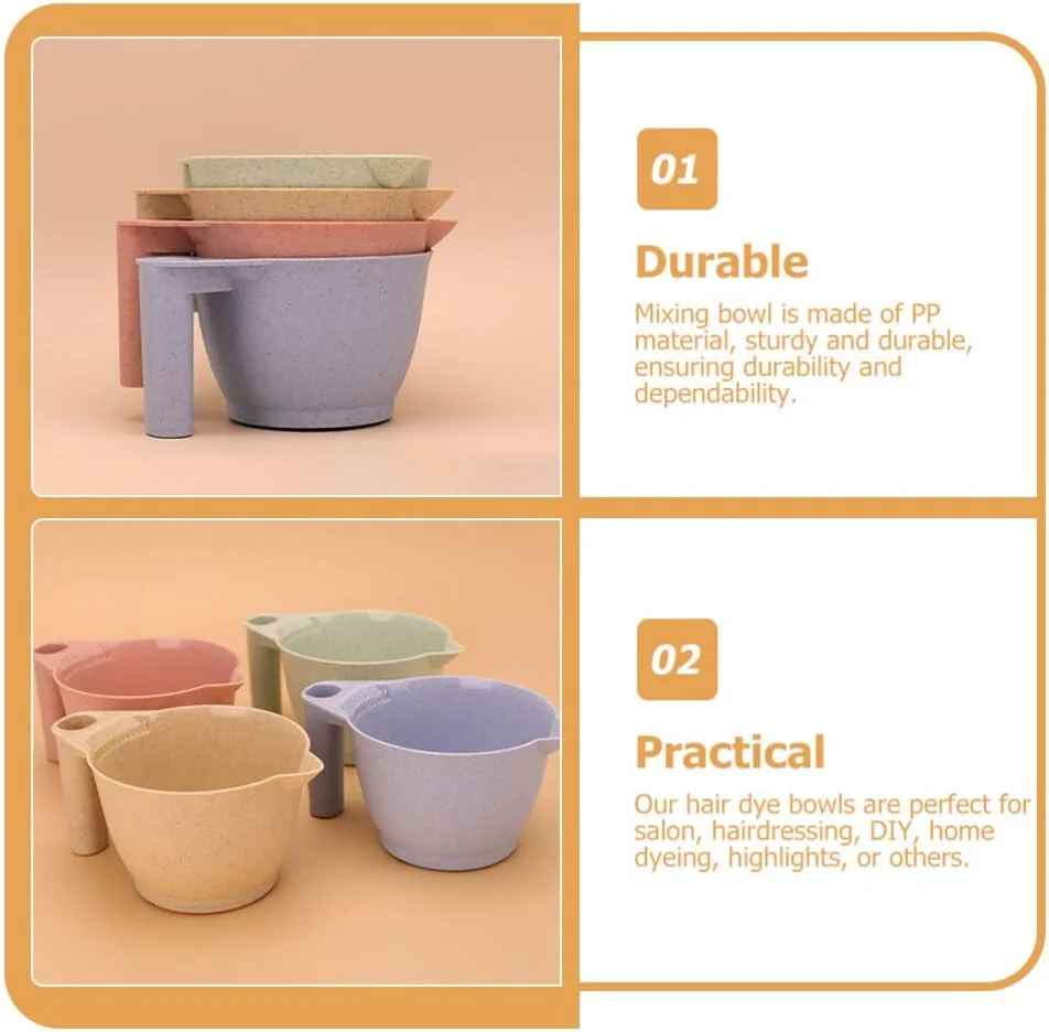 minkissy کاسه رنگ مو، 2 عدد کاسه رنگ مو از جنس کاه گندم، کاسه مخلوط رنگ برای سالن آرایش، کاسه رنگ قابل حمل، ابزار رنگ موی حرفه ای قابل انباشت برای مصارف خانگی - بژ minkissy کاسه رنگ مو، 2 عدد کاسه رنگ مو از جنس کاه گندم، کاسه مخلوط رنگ برای سالن آرایش، کاسه رنگ قابل حمل، ابزار رنگ موی حرفه ای قابل انباشت برای مصارف خانگی - بژ