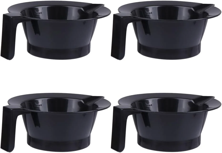 لالافینا، 4 عدد کاسه رنگ مو پلاستیکی با دسته، آرایشگاهی برای رنگ کردن مو