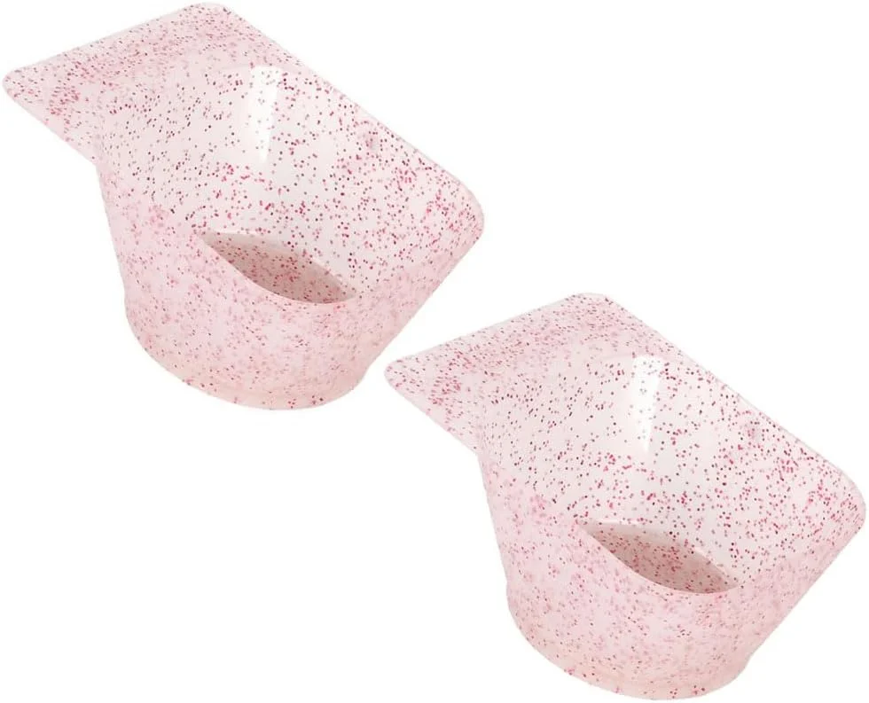 lasenersm دو عدد کاسه رنگ مو کاسه براق رنگ مو کاسه مخلوط کردن رنگ پلاستیکی کاسه مربعی اپلیکاتور ابزار رنگ آمیزی مو برای سالن منزل، صورتی