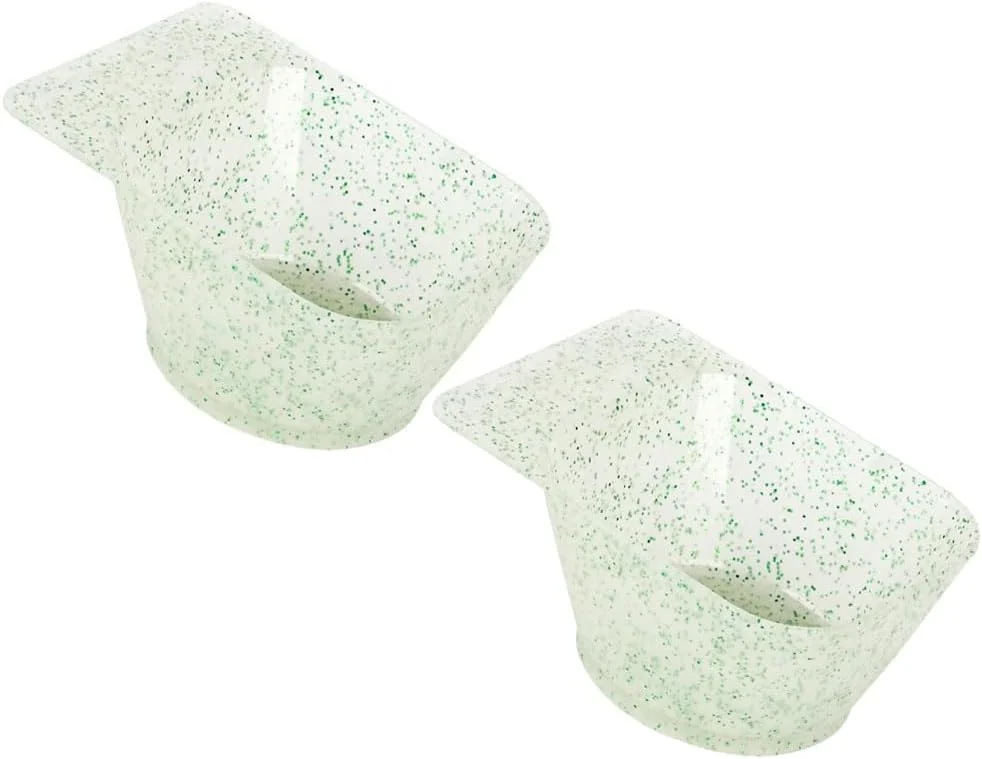 lasenersm دو عدد کاسه رنگ مو کاسه رنگ مو اکلیلی کاسه مخلوط رنگ مو پلاستیکی کاسه مربعی اپلیکاتور ابزار رنگ آمیزی مو برای سالن منزل، سبز