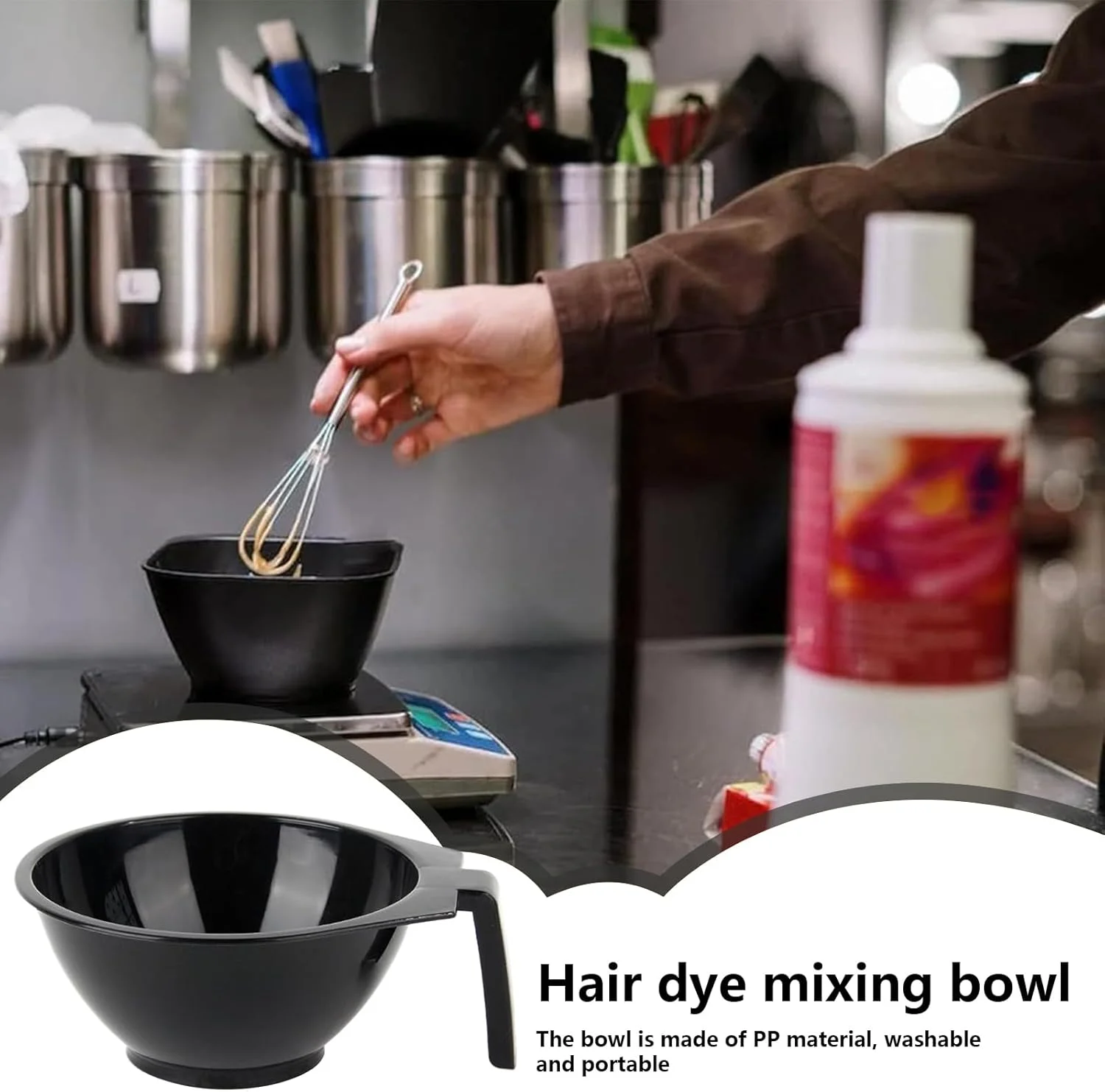 کاسه رنگ مو | کاسه مخلوط کردن رنگ مو، لوازم جانبی رنگ کردن مو قابل انباشته شدن، ابزار رنگ مو برای علاقه مندان، مبتدیان و متخصصان