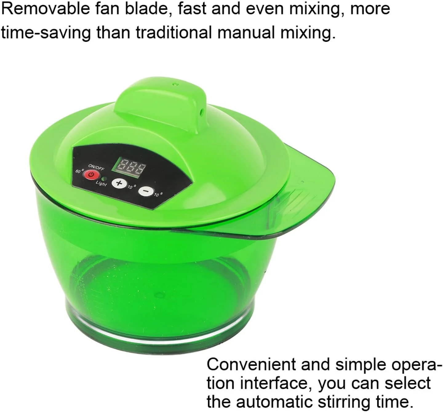 کاسه مخلوط کن برقی ZJchao برای رنگ مو، تیغه فن قابل جدا شدن، مخلوط کردن سریع، عملکرد خودکار، 3 رنگ اختیاری، سطح عملیاتی کاربردی، عالی (سبز) کاسه مخلوط کن برقی ZJchao برای رنگ مو، تیغه فن قابل جدا شدن، مخلوط کردن سریع، عملکرد خودکار، 3 رنگ اختیاری، سطح عملیاتی کاربردی، عالی (سبز)