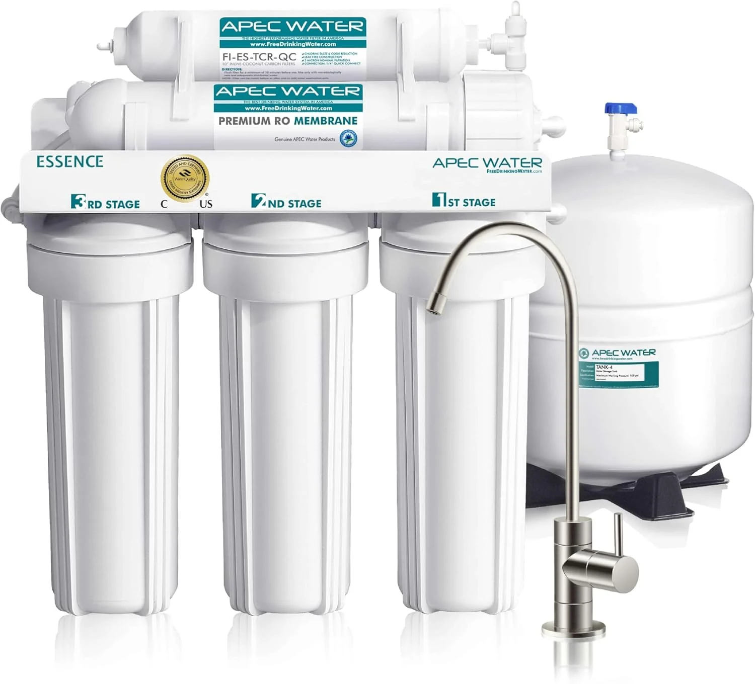 سیستم فیلتر آب آشامیدنی اسمز معکوس 5 مرحله ای APEC Water Systems ROES-50 Essence Series