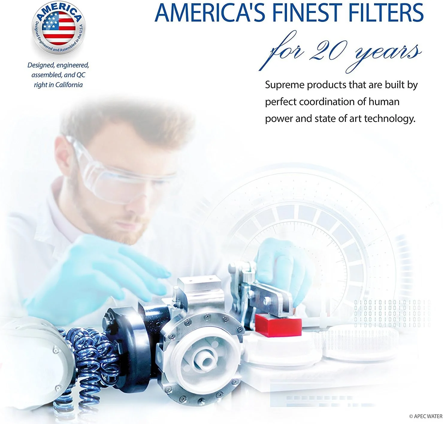 سیستم تصفیه آب اسمز معکوس زیر سینکی APEC مدل RO-QUICK90 Ultimate Supreme Compact با فیلترهای تعویض آسان اتصال سریع، سفید سیستم تصفیه آب اسمز معکوس زیر سینکی APEC مدل RO-QUICK90 Ultimate Supreme Compact با فیلترهای تعویض آسان اتصال سریع، سفید