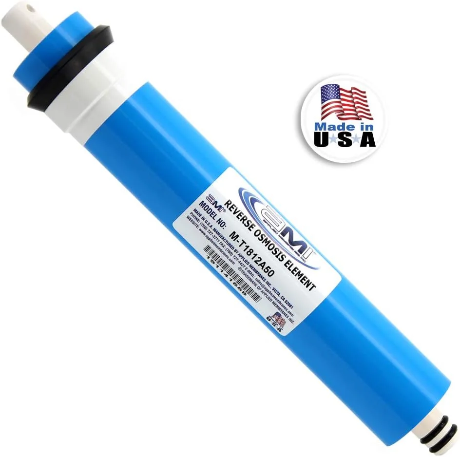 غشای اسمز معکوس 50 GPD APPLIED MEMBRANES INC. | فیلتر آب غشای RO جایگزین برای سیستم فیلتراسیون آب اسمز معکوس | سازگاری جهانی 1.8 اینچ × 12 اینچ | ساخت آمریکا غشای اسمز معکوس 50 GPD APPLIED MEMBRANES INC. | فیلتر آب غشای RO جایگزین برای سیستم فیلتراسیون آب اسمز معکوس | سازگاری جهانی 1.8 اینچ × 12 اینچ | ساخت آمریکا