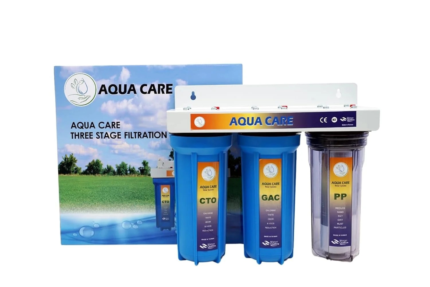 فیلتر آب آشامیدنی آکوا کر، 3 مرحله ای | 10 اینچ در 2.5 اینچ | فیلتر آب آشامیدنی آکوا کر، 3 مرحله ای | 10 اینچ در 2.5 اینچ |