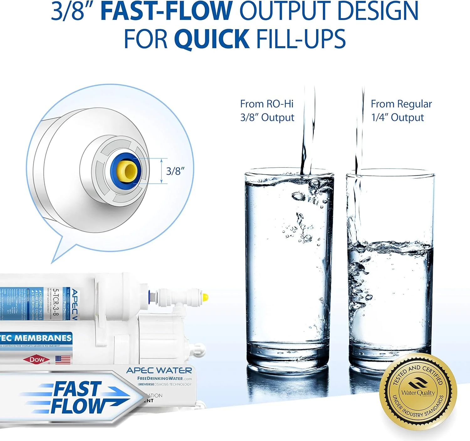 سیستم تصفیه آب اسمز معکوس APEC Water Systems Ultimate RO-Hi با خروجی بالا، جریان سریع و فوق ایمن، 90 گالن در روز سیستم تصفیه آب اسمز معکوس APEC Water Systems Ultimate RO-Hi با خروجی بالا، جریان سریع و فوق ایمن، 90 گالن در روز