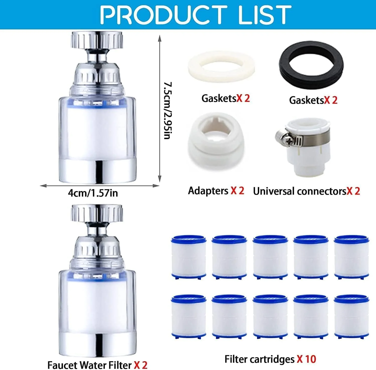 شیر فیلتر آب سینک Aputue، نصب آسان و تصفیه کننده آب برای سینک، شیرآلات آشپزخانه با قابلیت چرخش 360 درجه، فیلتر شیر سازگار با اکثر شیرآلات، مناسب برای حمام، آشپزخانه شیر فیلتر آب سینک Aputue، نصب آسان و تصفیه کننده آب برای سینک، شیرآلات آشپزخانه با قابلیت چرخش 360 درجه، فیلتر شیر سازگار با اکثر شیرآلات، مناسب برای حمام، آشپزخانه