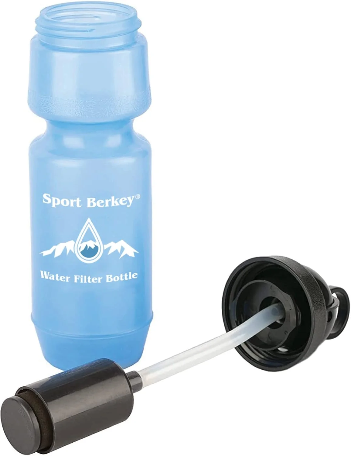 کیت تصفیه آب برکی Go با سیستم تصفیه آب جاذبه ای 1 کوارت، قمقمه ورزشی و پرایمر مشکی