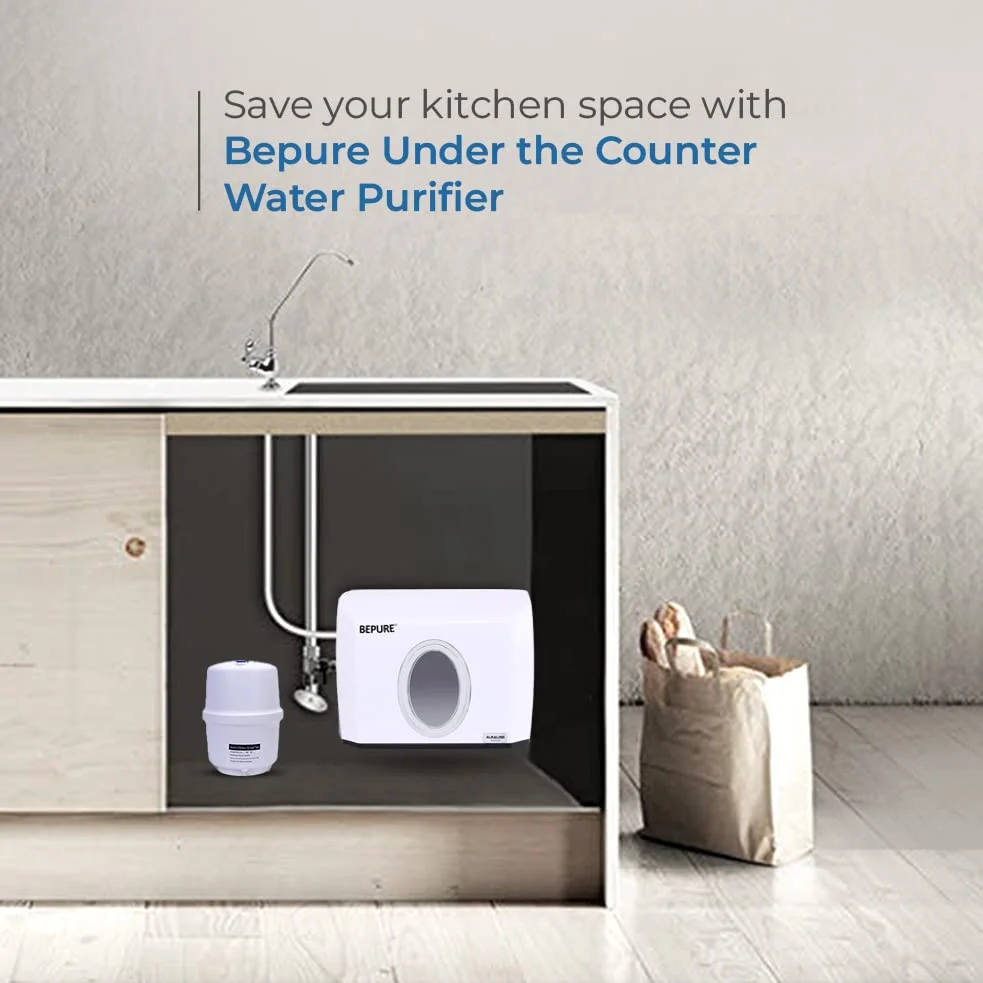 دستگاه تصفیه آب زیر سینکی Bepure UTS CP Copper+ با ظرفیت 12 لیتر و فیلتراسیون RO+UV+UF+TDS+Copper Alkaline | مناسب برای نصب زیر کابینت | قابل استفاده تا 3000 ppm TDS