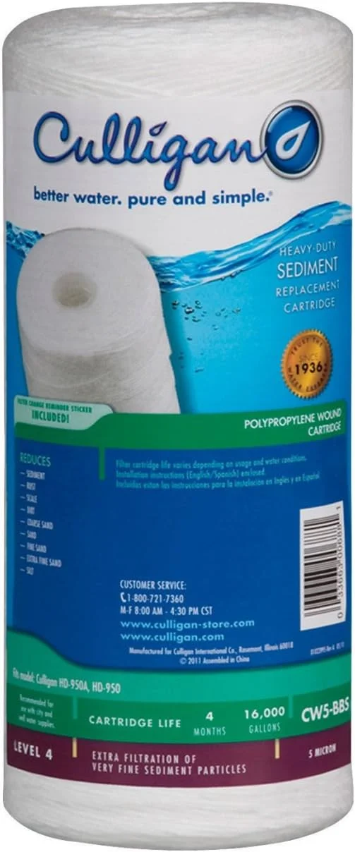 کارتریج جایگزین فیلتر آب Culligan CW5-BBS، 1 عدد (بسته 1 عددی)، سفید کارتریج جایگزین فیلتر آب Culligan CW5-BBS، 1 عدد (بسته 1 عددی)، سفید