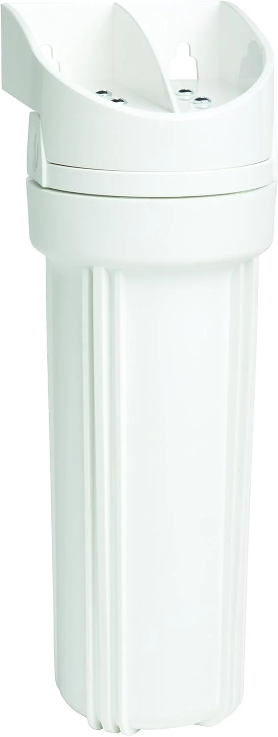 محفظه فیلتر آب زیر سینکی یونیورسال EcoPure EPU3 - دارای گواهینامه NSF - سیستم فیلتراسیون عالی - ساخته شده برای دوام، سفید