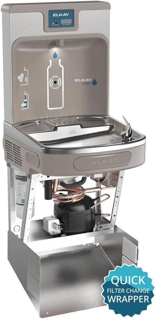 ایستگاه پر کردن بطری آب و خنک کننده آب الکای مدل LZS8WSSP، استیل ضد زنگ، ظرفیت بالا، تغییر سریع فیلتر، تک، استیل ضد زنگ