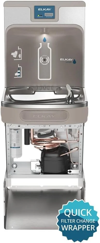 ایستگاه پر کردن بطری آب و خنک کننده آب الکای مدل LZS8WSSP، استیل ضد زنگ، ظرفیت بالا، تغییر سریع فیلتر، تک، استیل ضد زنگ