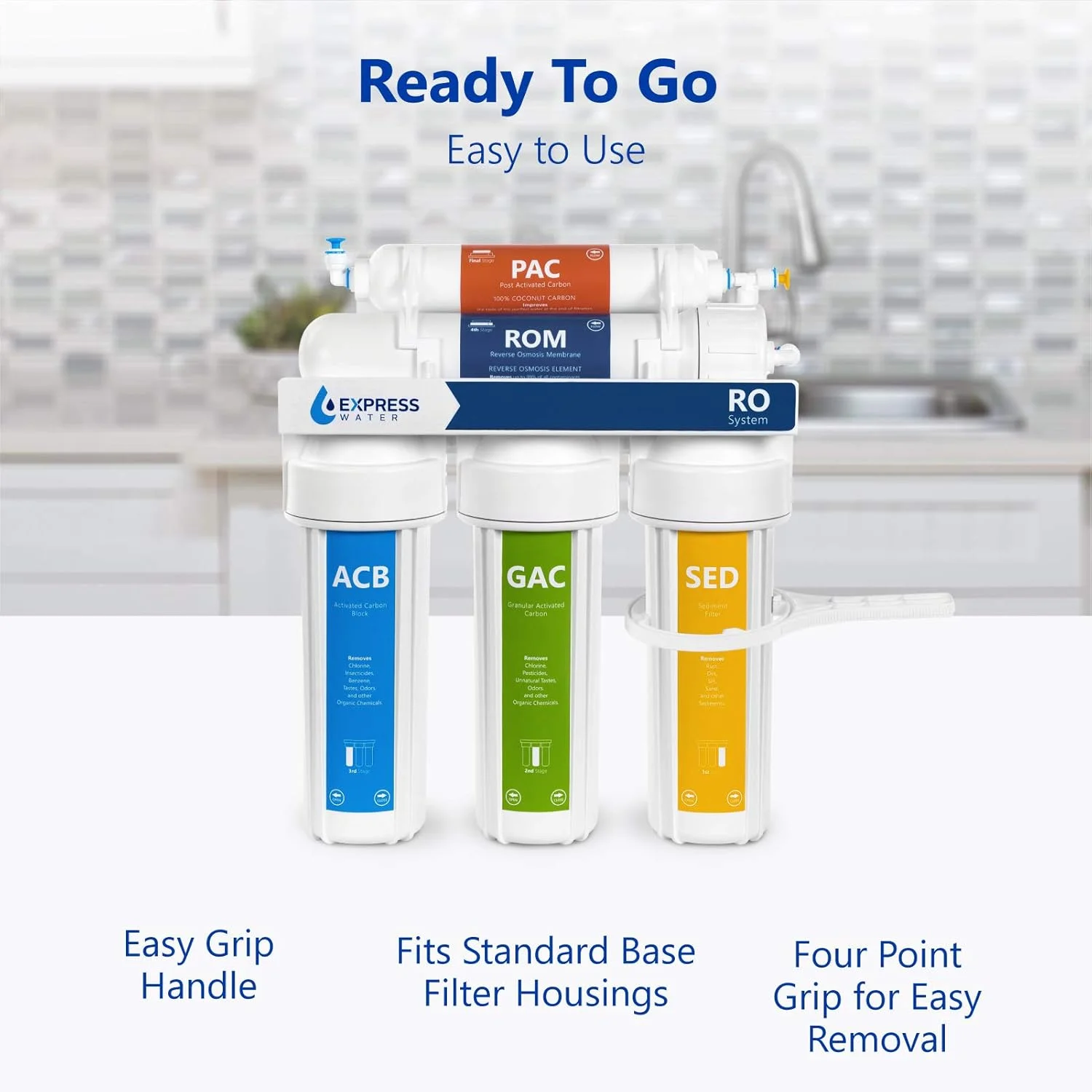 آچار محفظه فیلتر زیر سینکی و اسمز معکوس اکسپرس واتر - ابزار باز کننده برای محفظه های فیلتر 12 اینچی (فیلترهای 10 اینچی)