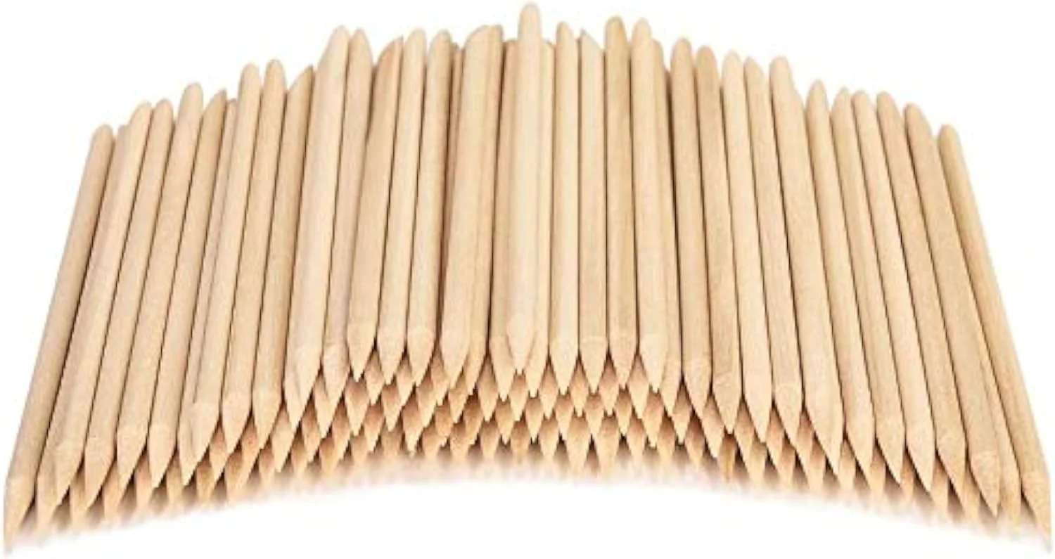 ست ۱۰۰ عددی چوب مانیکور پرتقالی بنتینگ، ابزار چوبی ۴.۵ اینچی برای عقب راندن و از بین بردن پوست های اطراف ناخن، ایمن برای پوست، ابزار چوبی برای مانیکور و پدیکور، ست یکبار مصرف برای خانه و سالن