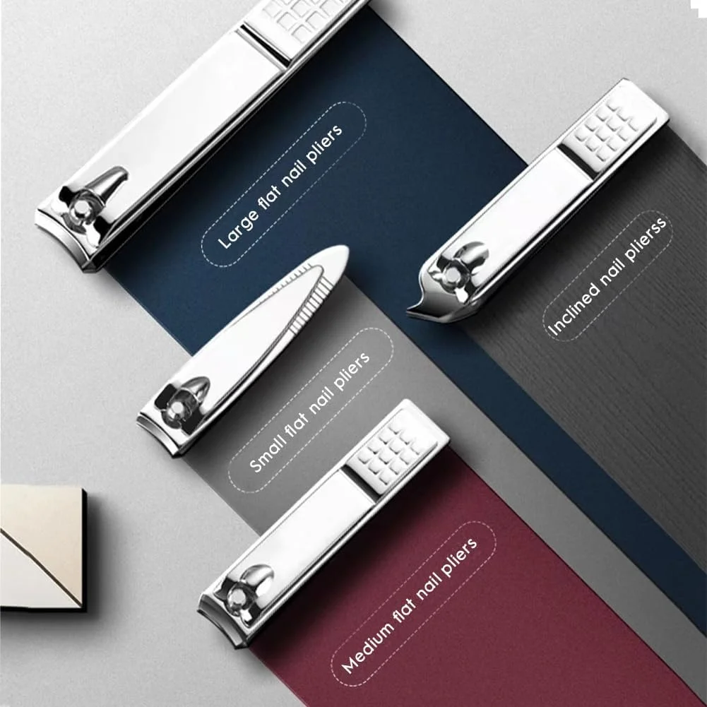 ست ناخن گیر، کیت مانیکور پدیکور 19 تکه استیل ضد زنگ، کیت حرفه ای قیچی ناخن گیر برای خانه، محل کار، هدیه دادن، سالن