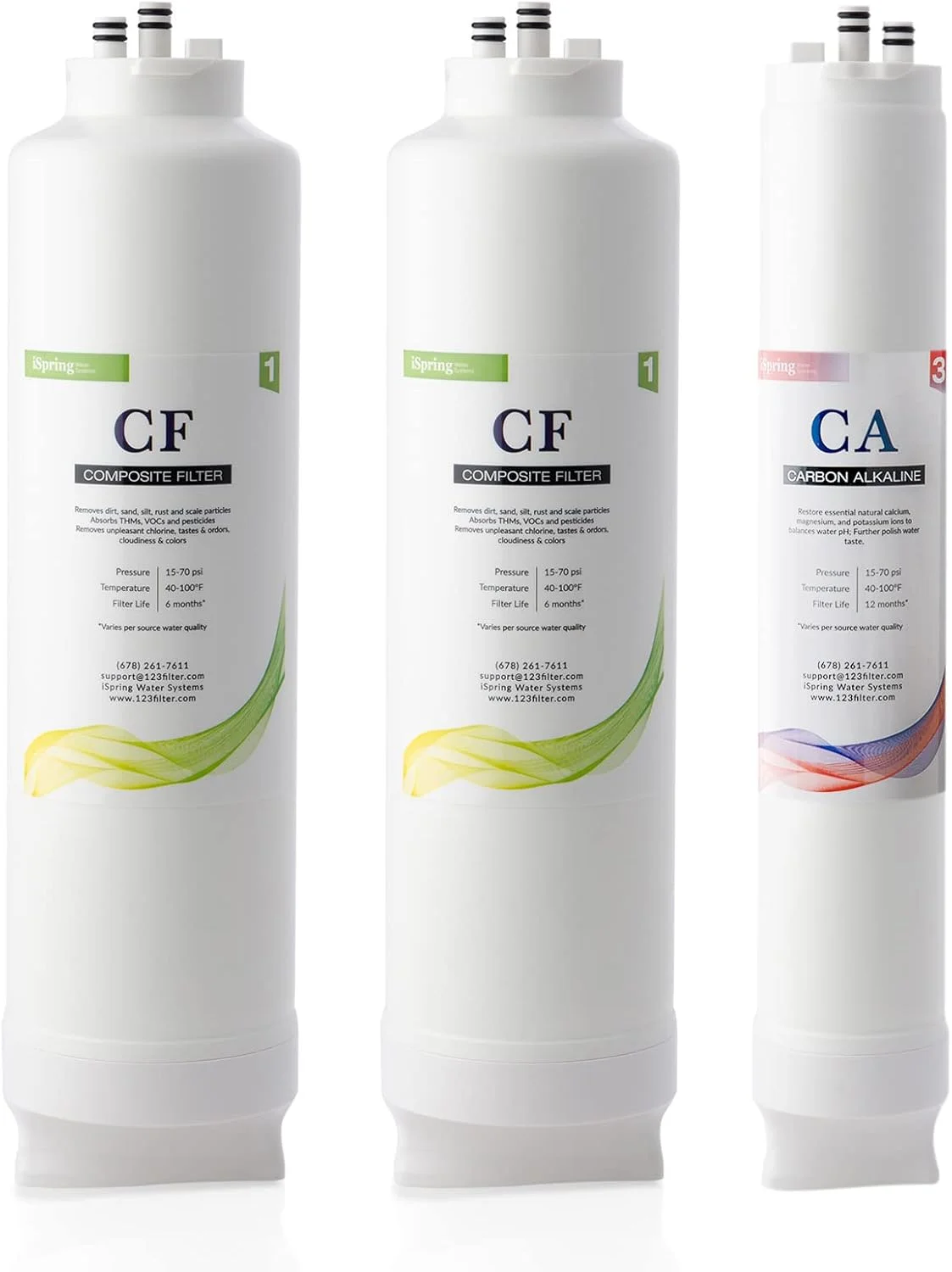 بسته فیلتر جایگزین 1 ساله iSpring F3-RO500AK برای سیستم تصفیه آب اسمز معکوس بدون مخزن سری RO500 بسته فیلتر جایگزین 1 ساله iSpring F3-RO500AK برای سیستم تصفیه آب اسمز معکوس بدون مخزن سری RO500