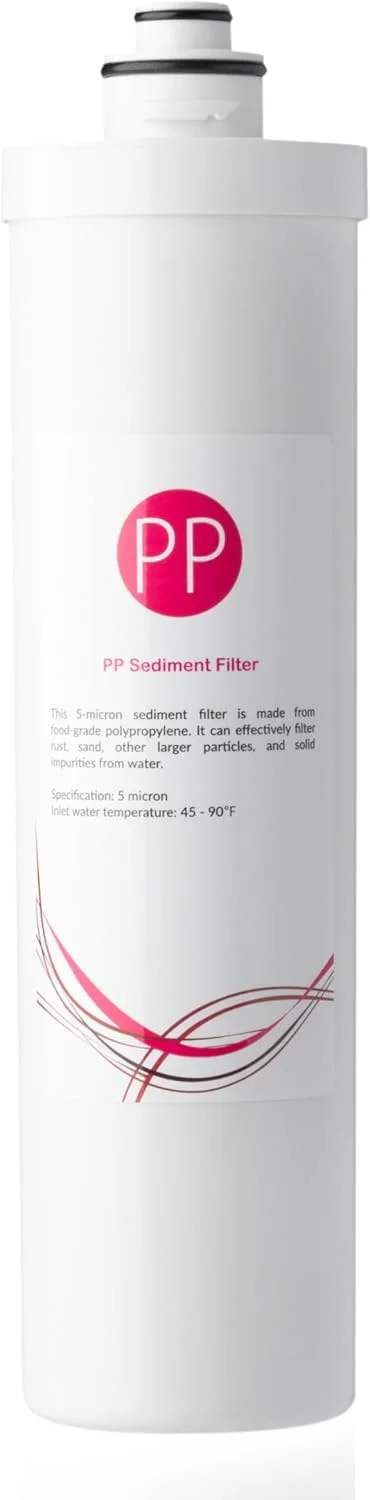 فیلتر رسوب گیر 5 میکرونی تعویض سریع iSpring FP15Q، مناسب برای CU-A4، RE4T و RE5T، سفید
