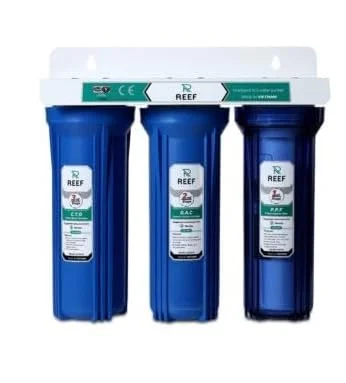 سیستم فیلتر آب سه مرحله ای REEF، محفظه آبی، فیلتراسیون زیر سینکی