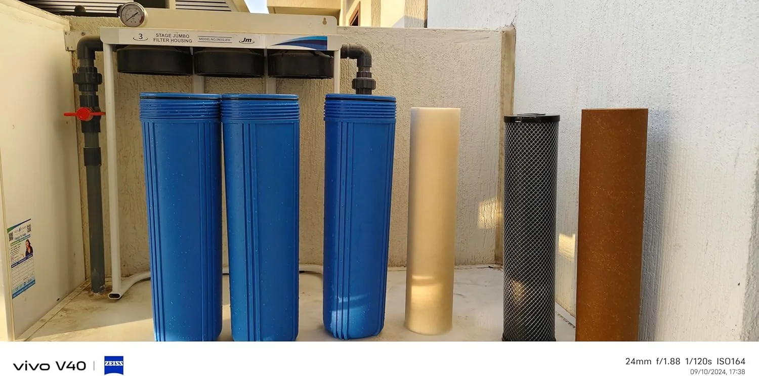 سیستم فیلتراسیون آب سه مرحله ای جامبو ویلایی خط اصلی