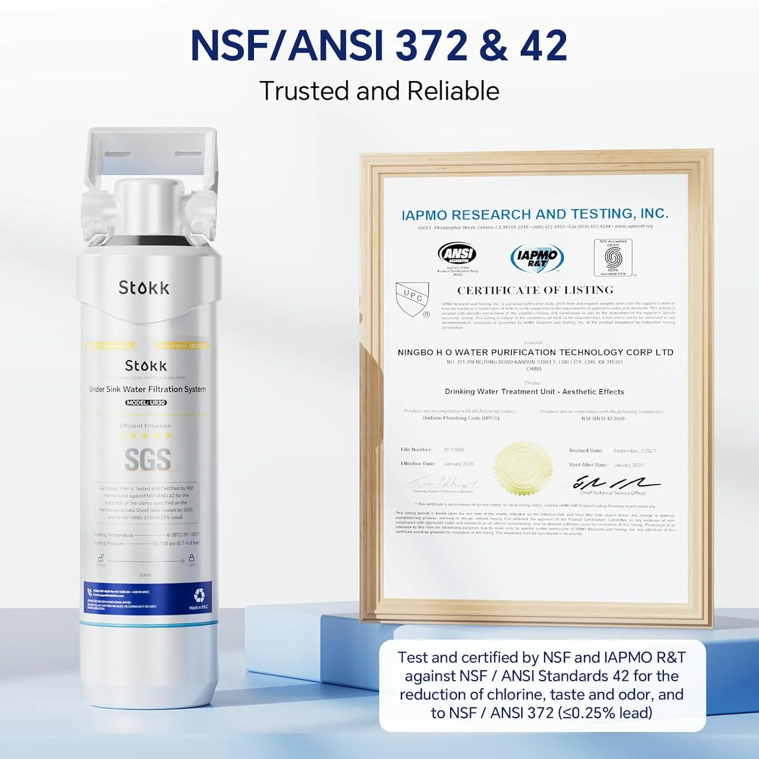 فیلتر آب زیر سینکی Stokk UR30، کاهش کلر، طعم و بوی نامطبوع، 60000 لیتر فیلتر آب زیرکابینتی اتصال مستقیم به شیر آشپزخانه، NSF/ANSI 42&372 فیلتر آب زیر سینکی Stokk UR30، کاهش کلر، طعم و بوی نامطبوع، 60000 لیتر فیلتر آب زیرکابینتی اتصال مستقیم به شیر آشپزخانه، NSF/ANSI 42&372