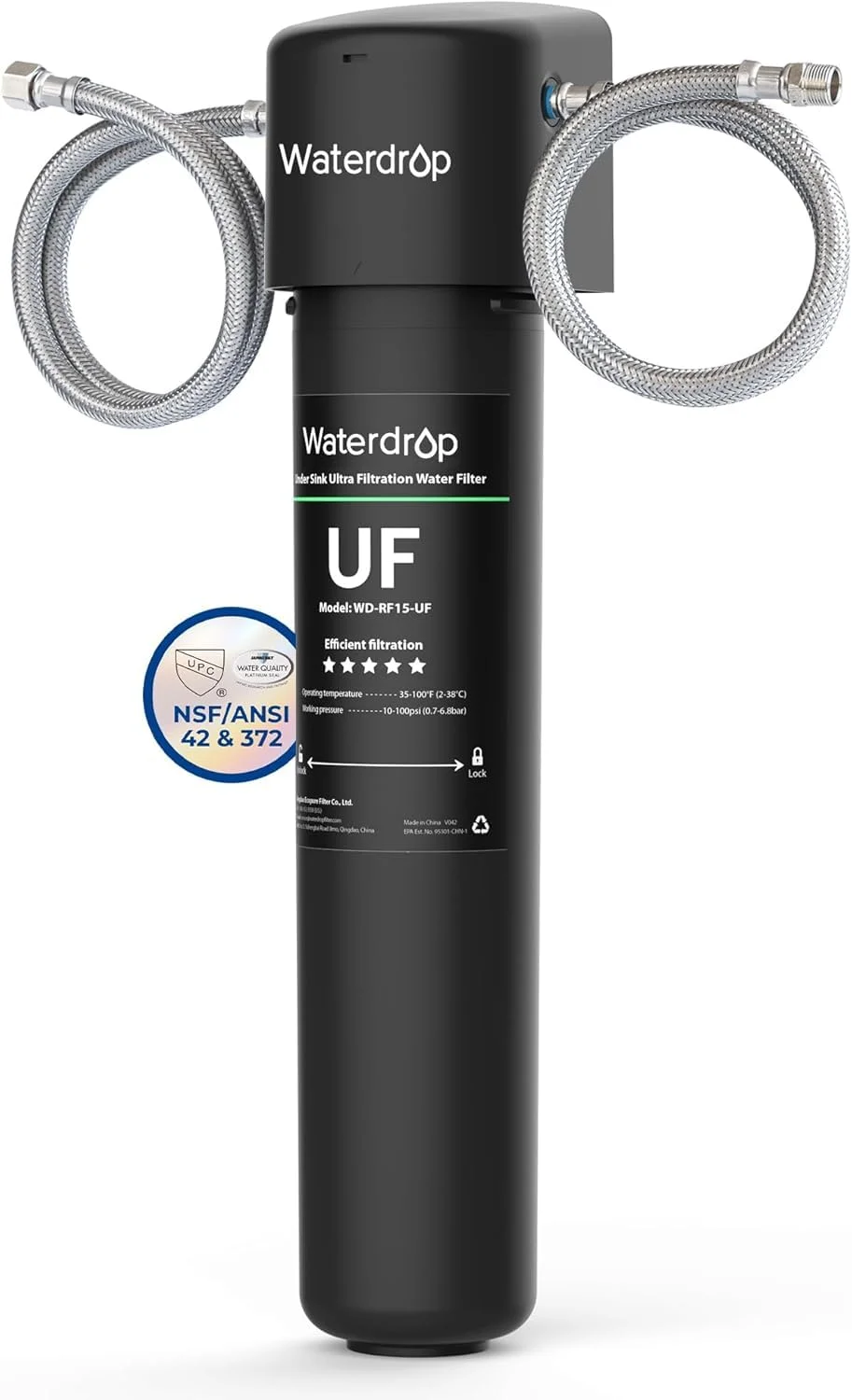 فیلتر آب زیر سینکی Waterdrop 15UA-UF با دقت 0.01 میکرومتر برای کاهش باکتری ها، 2 سال، کاهش سرب، کلر، طعم و بوی نامطبوع، اتصال مستقیم به شیر آشپزخانه، تکنولوژی آمریکا فیلتر آب زیر سینکی Waterdrop 15UA-UF با دقت 0.01 میکرومتر برای کاهش باکتری ها، 2 سال، کاهش سرب، کلر، طعم و بوی نامطبوع، اتصال مستقیم به شیر آشپزخانه، تکنولوژی آمریکا