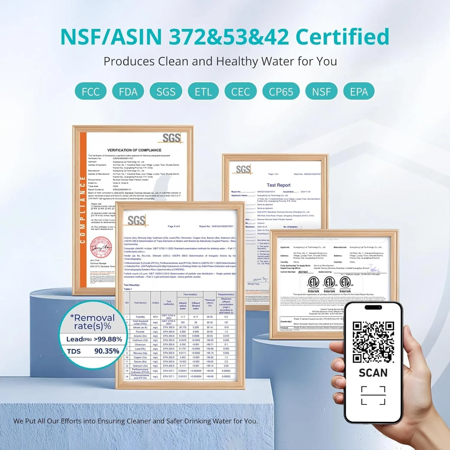 سیستم اسمز معکوس VIOMI® 800G، دارای گواهینامه NSF/ANSI 372&53&42، دارای 9 مرحله فیلتراسیون و فیلتر 48 ماهه، سیستم فیلتراسیون آب RO بدون مخزن با نسبت 3:1، یادآوری هوشمند LED، شامل 1 فیلتر اضافی سیستم اسمز معکوس VIOMI® 800G، دارای گواهینامه NSF/ANSI 372&53&42، دارای 9 مرحله فیلتراسیون و فیلتر 48 ماهه، سیستم فیلتراسیون آب RO بدون مخزن با نسبت 3:1، یادآوری هوشمند LED، شامل 1 فیلتر اضافی