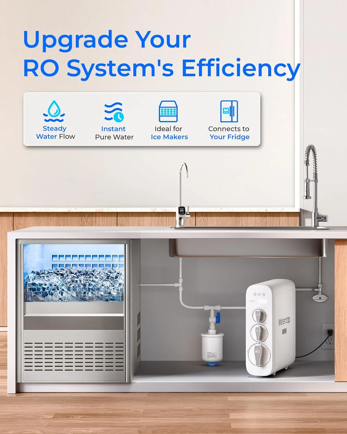 مخزن آب تحت فشار کوچک Waterdrop PMT برای سیستم اسمز معکوس بدون مخزن G3, G2, G2P600, D6, D4، مخزن ذخیره سازی تحت فشار ۰.۲۶ گالن مدل های PD400,PD500,PD600,PX500,PX500-A با لوله ۱/۴ اینچ مخزن آب تحت فشار کوچک Waterdrop PMT برای سیستم اسمز معکوس بدون مخزن G3, G2, G2P600, D6, D4، مخزن ذخیره سازی تحت فشار ۰.۲۶ گالن مدل های PD400,PD500,PD600,PX500,PX500-A با لوله ۱/۴ اینچ