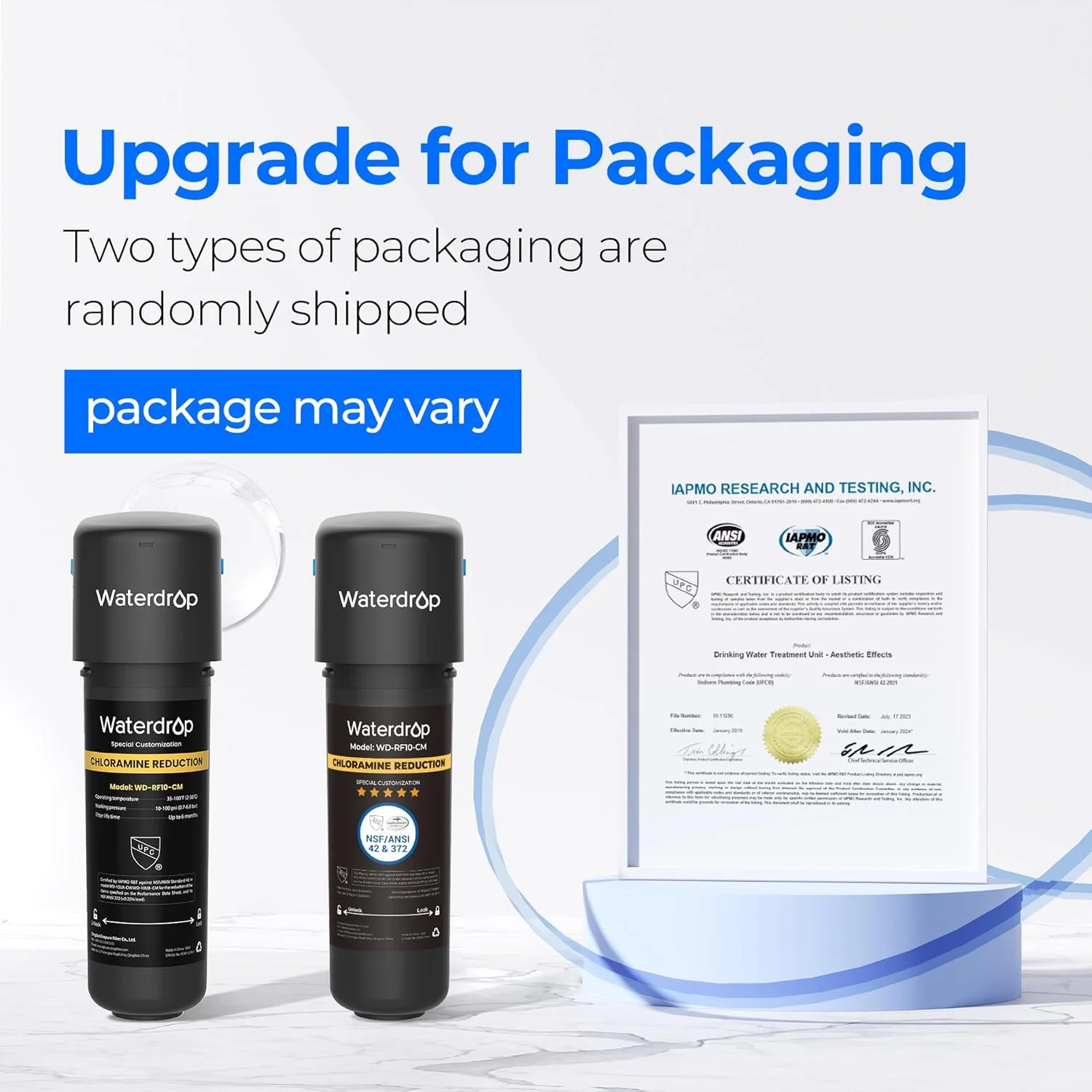 فیلتر آب زیر سینکی Waterdrop 10UB-CM با عمر 6 ماهه برای کاهش 99% کلرامین، ایده آل برای کالیفرنیا، فلوریدا و واشنگتن، دارای گواهینامه NSF/ANSI 42، شیر آب نیکلی فیلتر آب زیر سینکی Waterdrop 10UB-CM با عمر 6 ماهه برای کاهش 99% کلرامین، ایده آل برای کالیفرنیا، فلوریدا و واشنگتن، دارای گواهینامه NSF/ANSI 42، شیر آب نیکلی