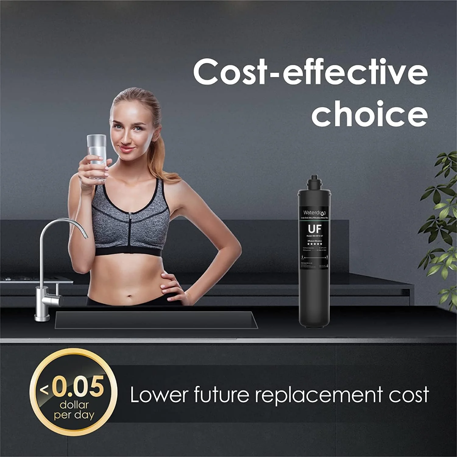 کارتریج فیلتر جایگزین 0.01 میکرون Waterdrop RF15-UF برای فیلتر آب زیر سینکی 15UA/15UA-UF/15UB/15UB-UF/15UC/15UC-UF، کاهش سرب، کلر، طعم و بوی بد، ظرفیت بالای 19000 گالن کارتریج فیلتر جایگزین 0.01 میکرون Waterdrop RF15-UF برای فیلتر آب زیر سینکی 15UA/15UA-UF/15UB/15UB-UF/15UC/15UC-UF، کاهش سرب، کلر، طعم و بوی بد، ظرفیت بالای 19000 گالن