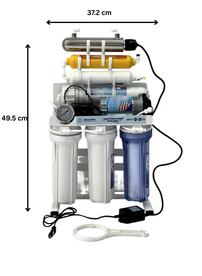 سیستم فیلتر آب اسمز معکوس فرابنفش 7 مرحله ای با مخزن 13 لیتری سیستم فیلتر آب اسمز معکوس فرابنفش 7 مرحله ای با مخزن 13 لیتری