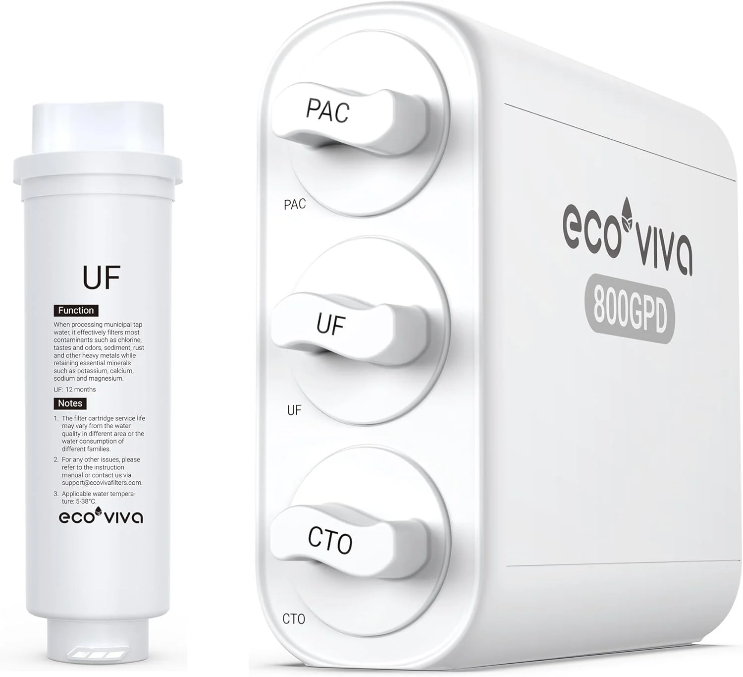 فیلتر UF اکوویوا برای سیستم فیلتر آب زیر سینکی اولترافیلتراسیون UF800G فیلتر UF اکوویوا برای سیستم فیلتر آب زیر سینکی اولترافیلتراسیون UF800G